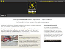Tablet Screenshot of boulayautoglass.com